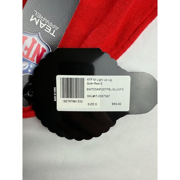 NWT NFL Licensed Men's Atlanta Falcons Red/Black Light Up Ugly Sweater Size Smal - Picture 6 of 10